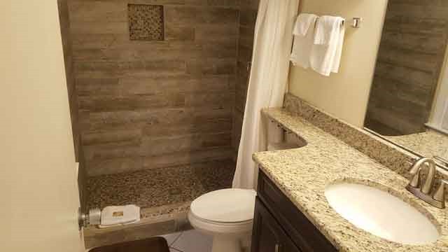 Master Bath - Walk-In Rustic Beach Style Shower
